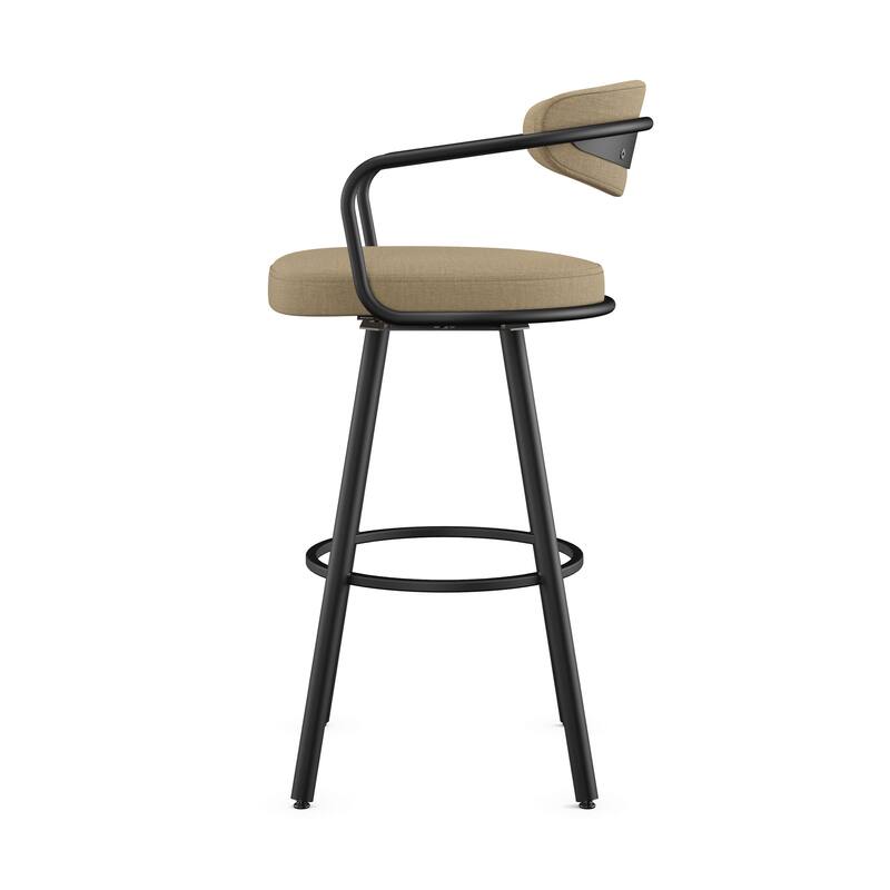 Amisco Ernesto Swivel Counter and Bar Stool with Arms