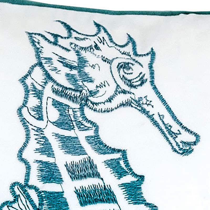 Vincola Coastal Cotton 20-inch Seahorse Accent Pillow (Set of 2) by Porch & Den