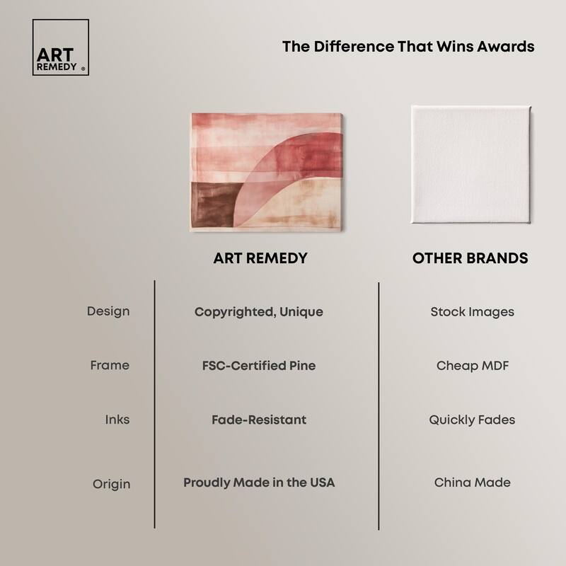 Faded Crimson Canvas by Art Remedy, Gallery Wrapped