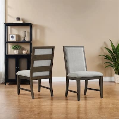 Solid Wood Upholstered Dining Chairs,Set of 2