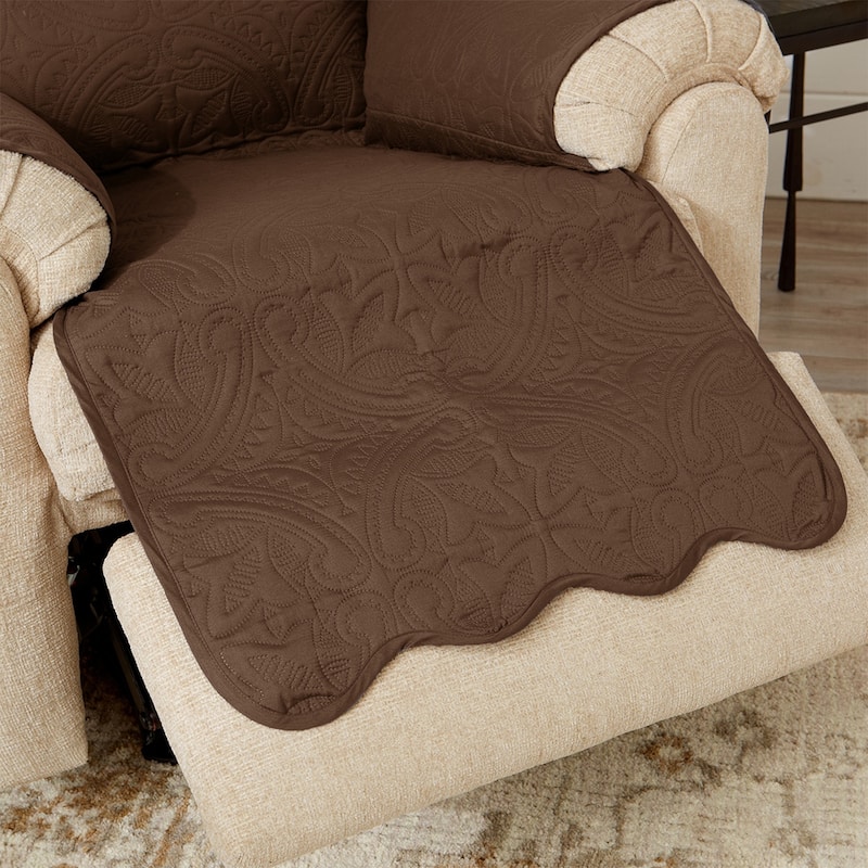 Reversible Recliner Cover Quilted Pet Furniture Protector Slipcover