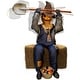 preview thumbnail 8 of 10, Haunted Hill Farm Smiling Jack the Shovel-Wielding Sitting Scarecrow by Tekky, Premium Talking Halloween Animatronic