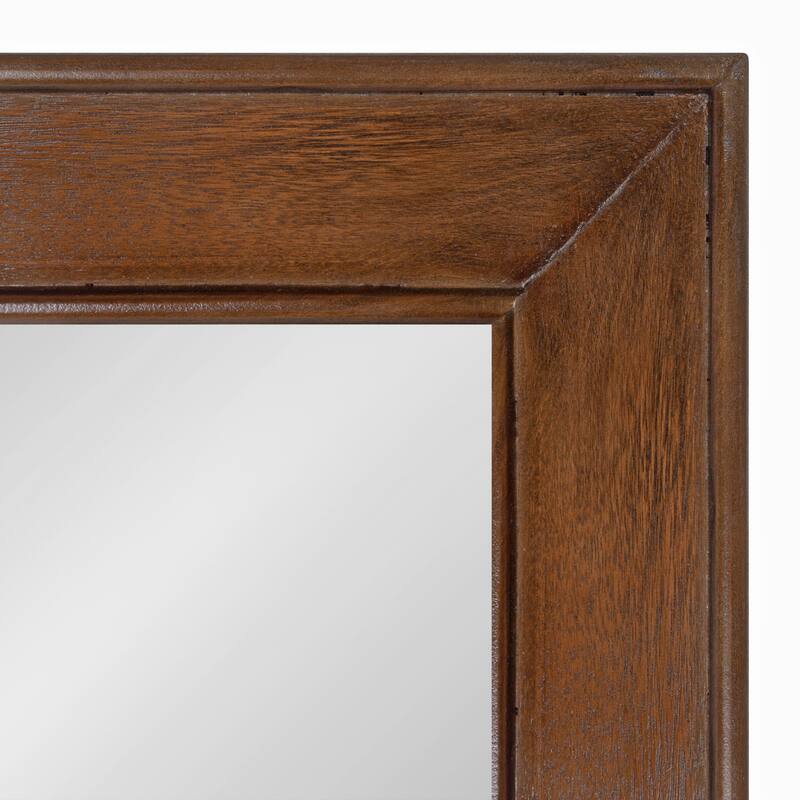 Yuda Wooden Rectangle Framed Wall Mirror, 23.5 x 35, Blue - 23.5x35