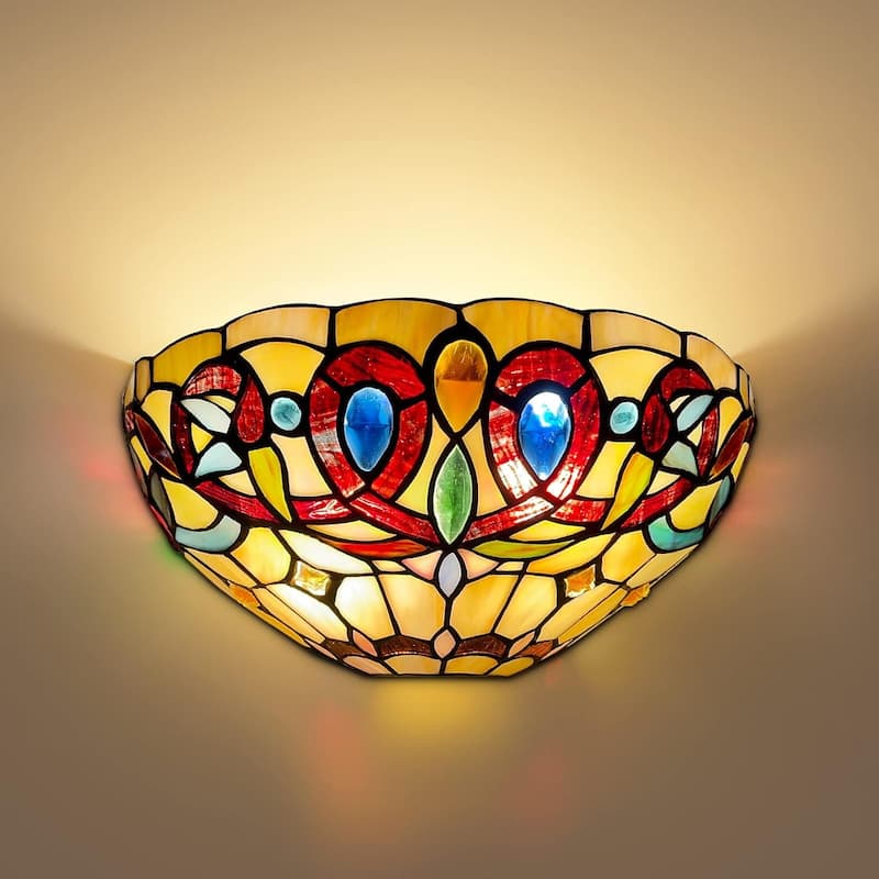 12 inche hallway light cream brown wall light glass, metal stairway light