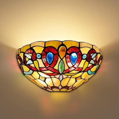 12 inche hallway light cream brown wall light glass, metal stairway light