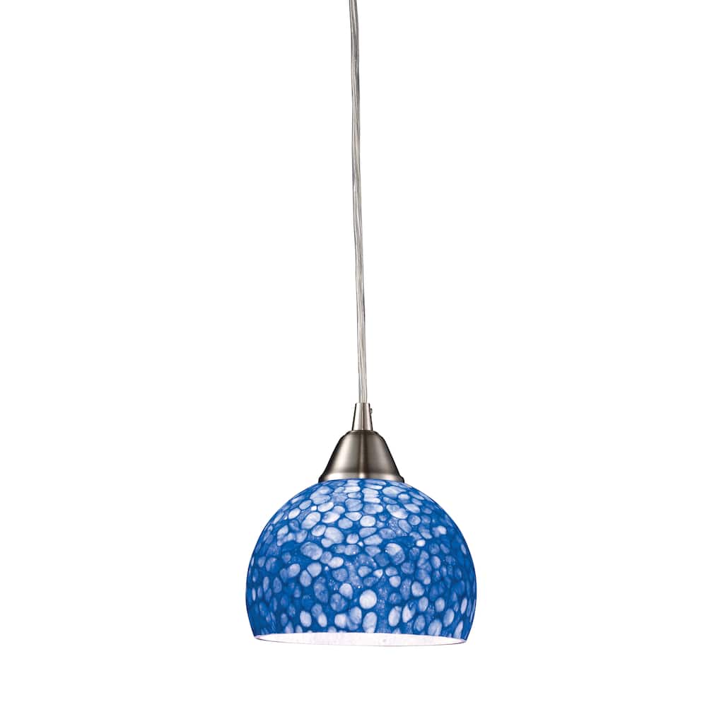 Cira 6-inch Wide 1-Light Pendant in Satin Nickel - 6in W x 6in D x 6in H