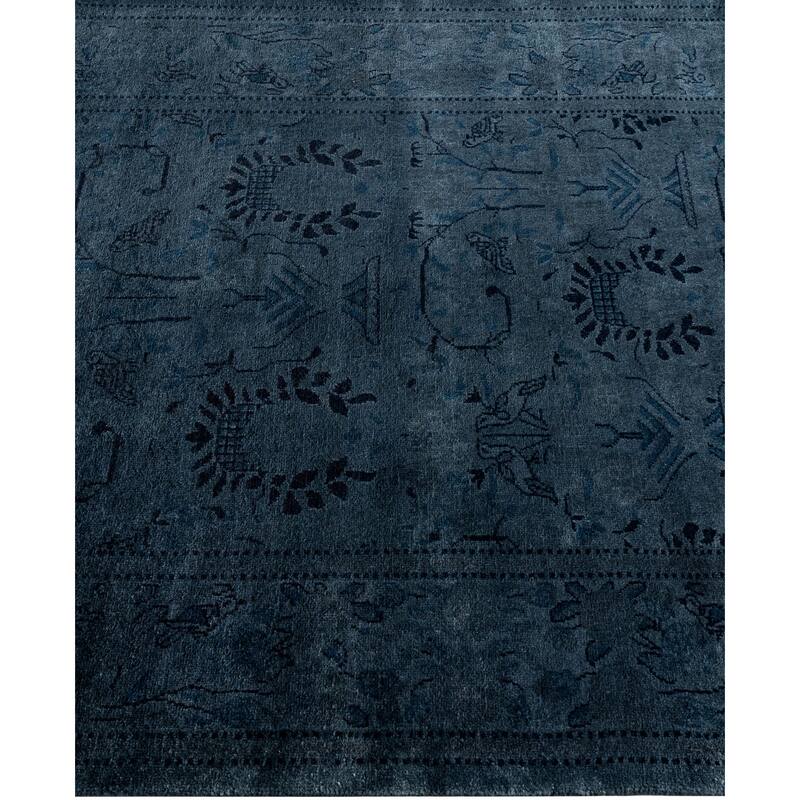 Overdyed One-of-a-Kind Hand-Knotted Area Rug - Gray - 3' 1" x 5' 6"