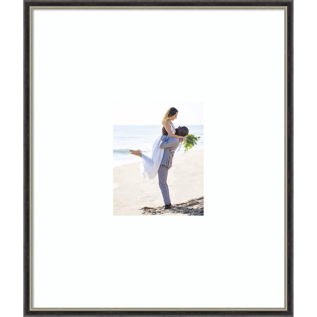 Theo Black Silver Narrow Framed Picture Frame, Photo Frame