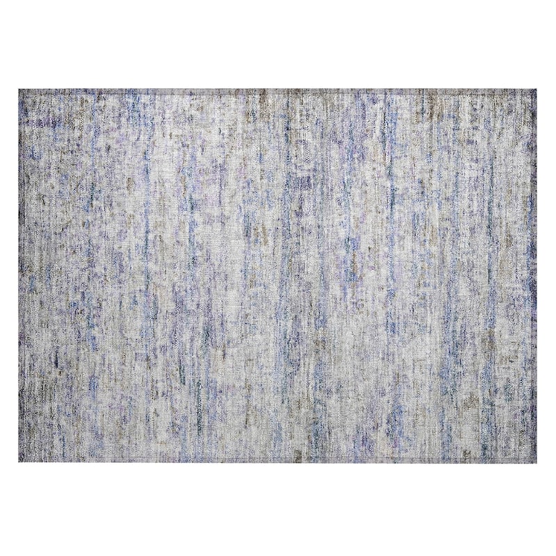 Machine Washable Indoor/ Outdoor Contemporary Solid Chantille Rug