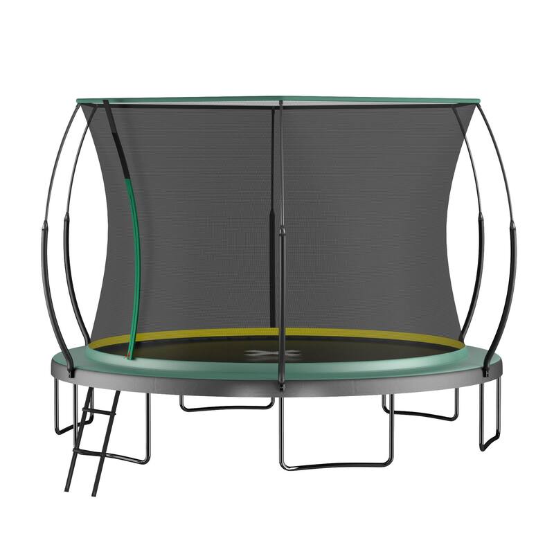 14FT Springfree Trampoline Bungee Jumping No Gap Safety Net for Outdoor