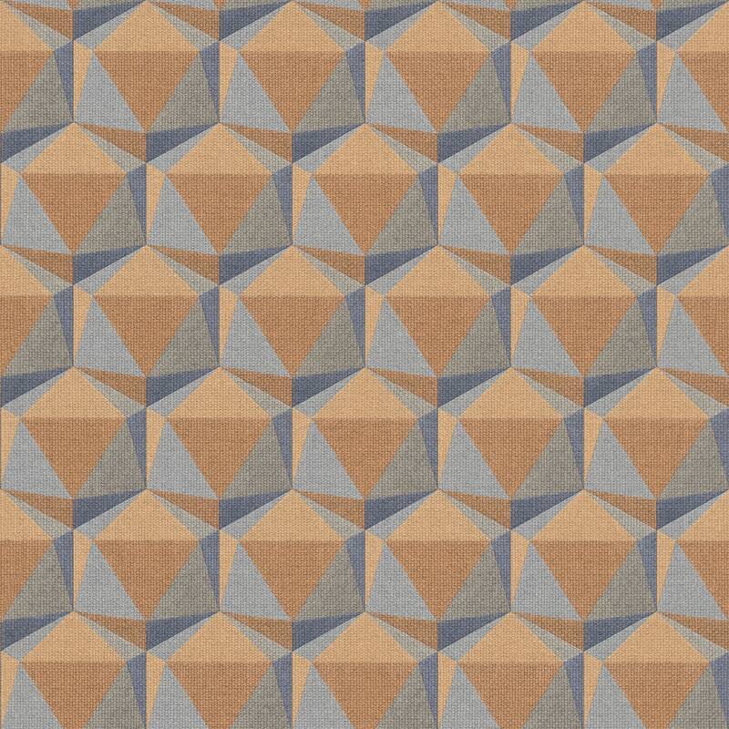 Galerie Wallcoverings Fusion Collection Geometric Motif Non-woven Matte Wallpaper Roll - 33 feet x 21 inches - Orange