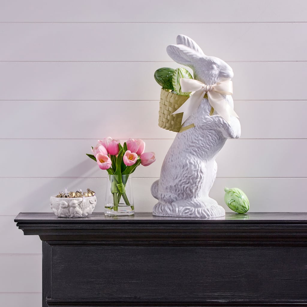 20.5" Resin Standing Chocolate Bunny