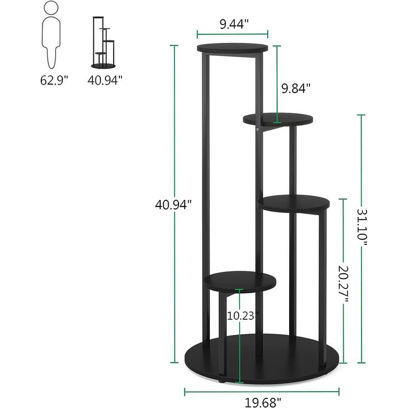 4-Tier Corner Plant Stand Shelf Indoor