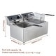 preview thumbnail 6 of 4, 24L Electric Deep Fryer, Dual Tank Stainless Steel Commercial Fryer with Basket and Lid
