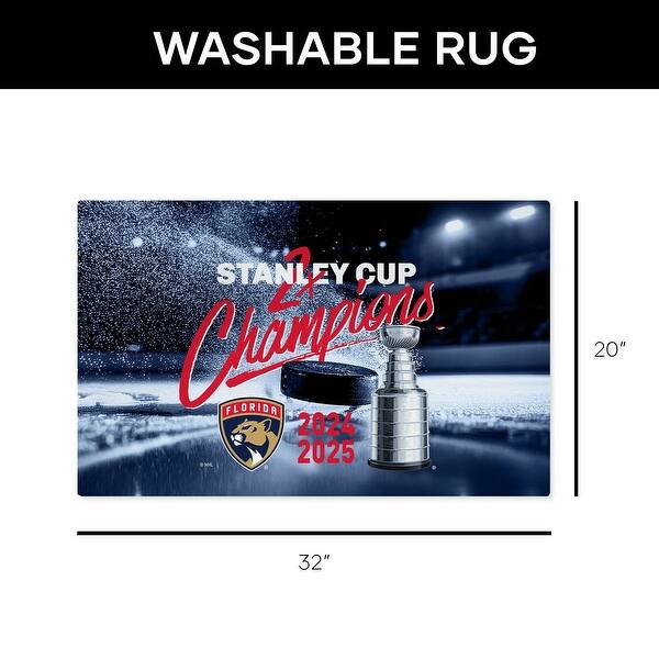 NHL Florida Panthers 2025 Champion Washable Rug 20x32 inches - 20x32 inches