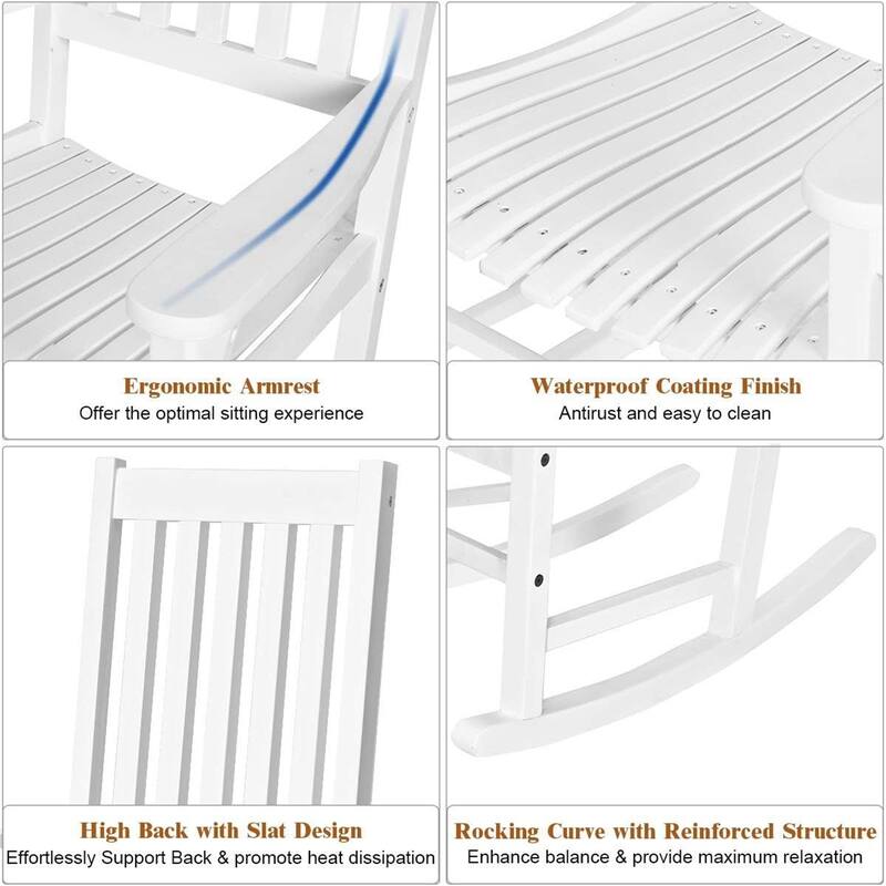 White Wooden Rocking Chair