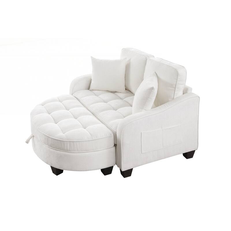 Sofa Comes with Two Small Throw Pillows, Suitable for Living Room and Bedroom