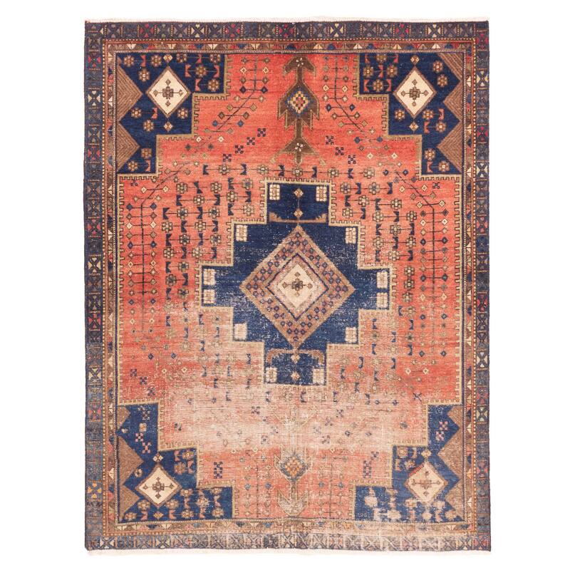 ECARPETGALLERY Hand-knotted Antalya Vintage Dark Copper Wool Rug - 4'8 x 6'0