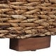 preview thumbnail 11 of 13, Hand-Woven Natural Abaca Wood Round Coffee Table Ottoman by East at Main