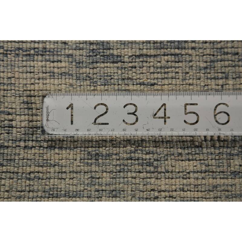 Ivory & Blue Tribal Gabbeh Oriental Area Rug Handmade Wool Carpet - 8'1"x 9'10"