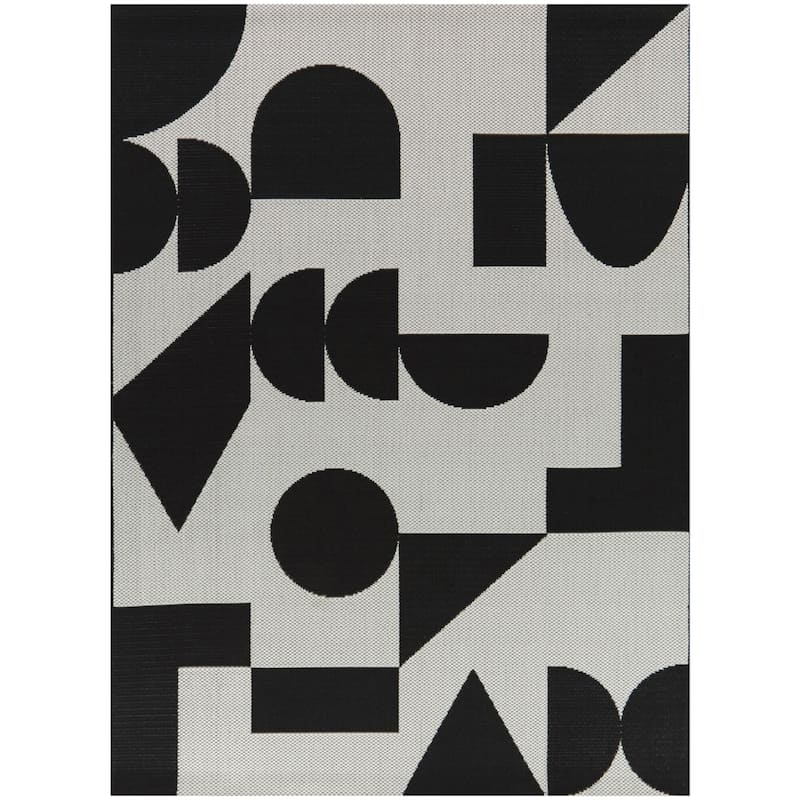 Gideon Mid-century Modern Abstract Geometric Indoor/ Outdoor Area Rug