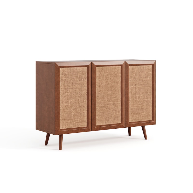 Storage Farmhouse Tv Stand Accent Buffet Sideboard Cabinet