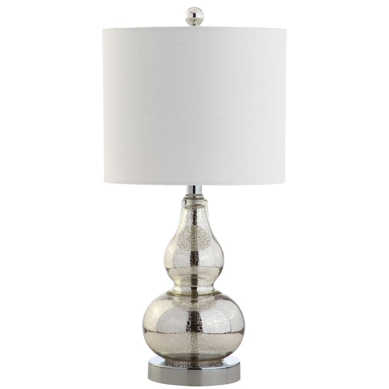 Anya 20.5" Mini Glass LED Table Lamp, Gray by JONATHAN Y