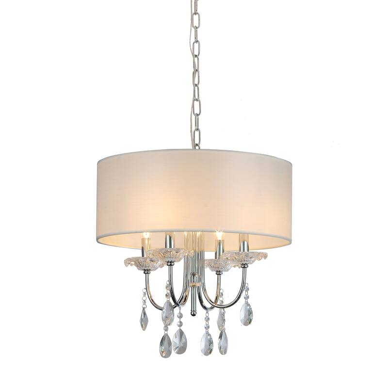 Pasargad Home Bliss Bizet Metal & Cystal Chandelier Lights, Chrome - Chrome