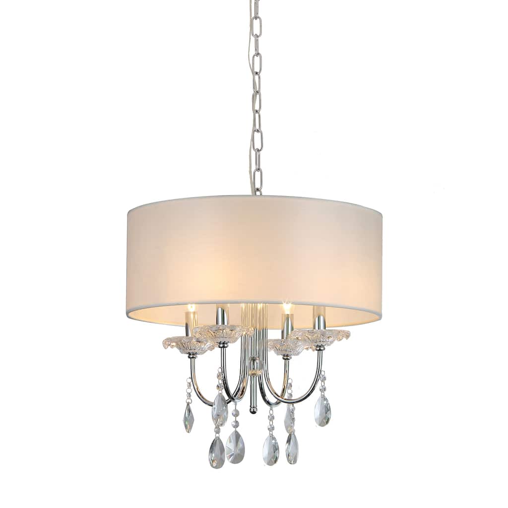 Pasargad Home Bliss Bizet Metal & Cystal Chandelier Lights, Chrome