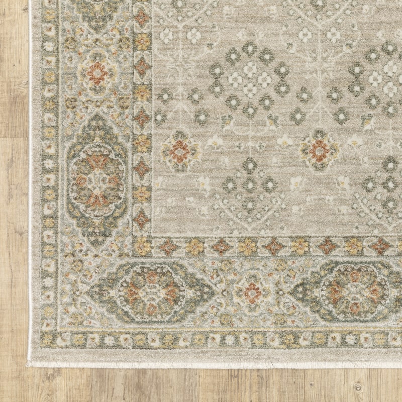 Kellan Global Floral Beige/ Brown Area Rug
