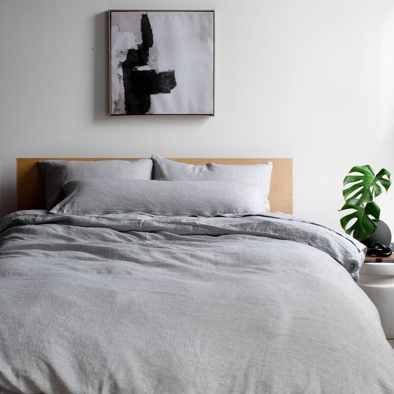 100% French Linen Pillowcase Set by BOKSER HOME