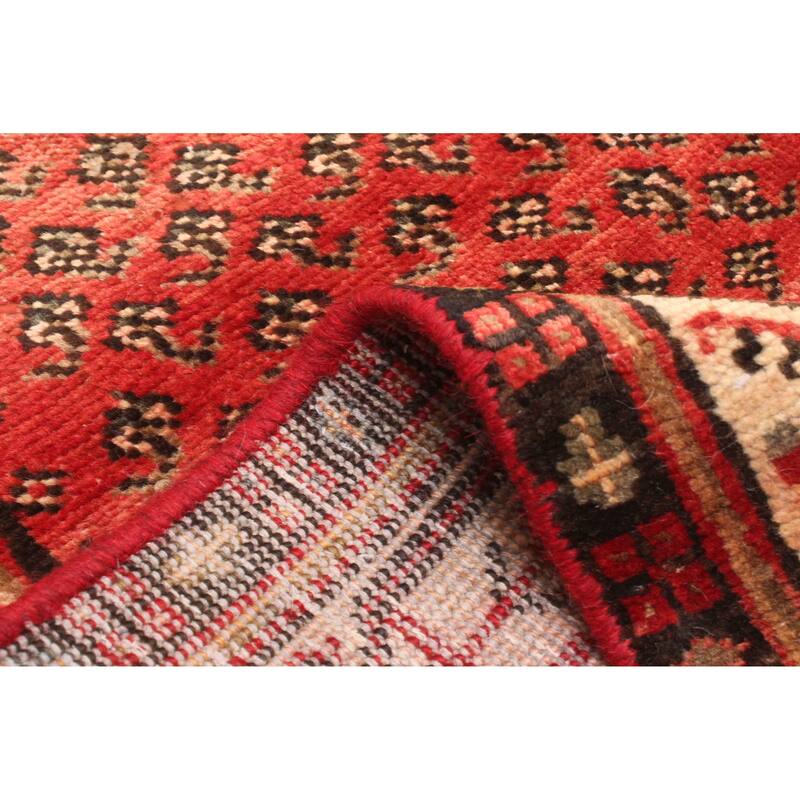 ECARPETGALLERY Hand-knotted Andelz Red Wool Rug - 3'5 x 4'9