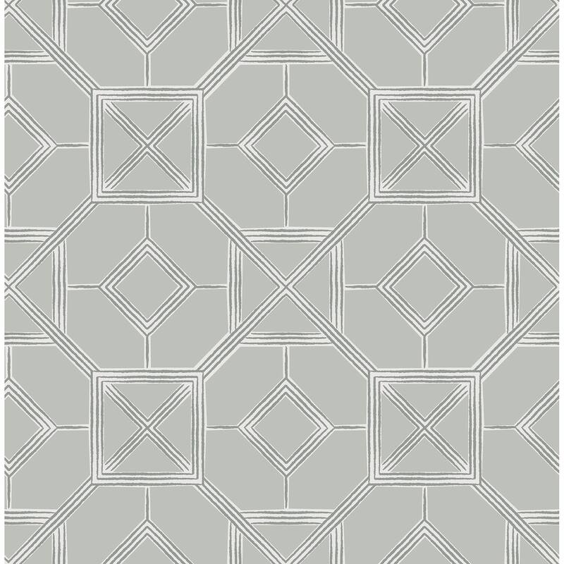 A-Street Prints Livia Grey Trellis Wallpaper