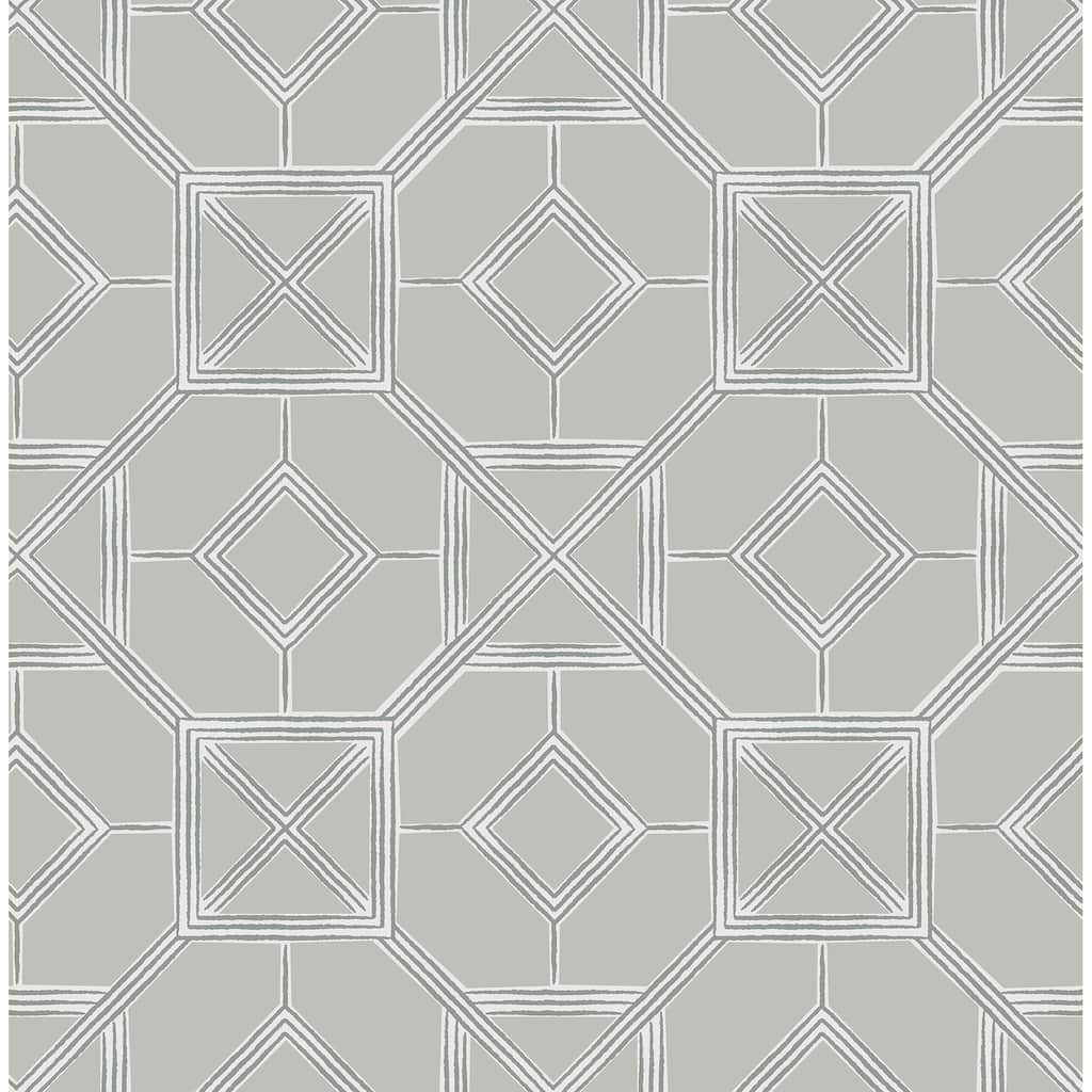 A-Street Prints Livia Grey Trellis Wallpaper