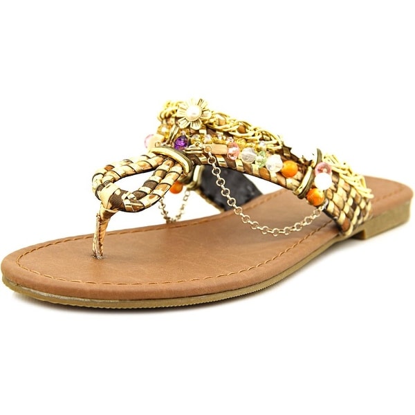 Famous Name Brand Beachside Open Toe Canvas Thong Sandal