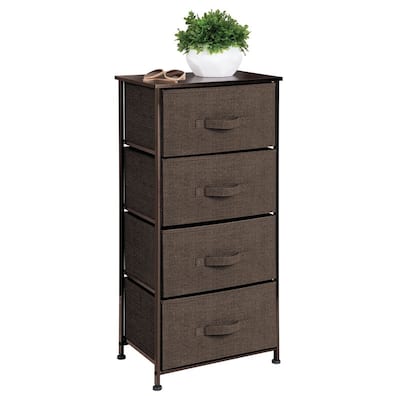 Tall Dresser Storage Tower Stand with 4 Removable Fabric Drawers