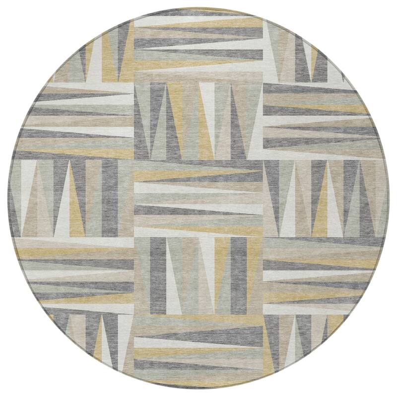 HomeRoots Geometric Transitional Rectangle Outdoor Rug