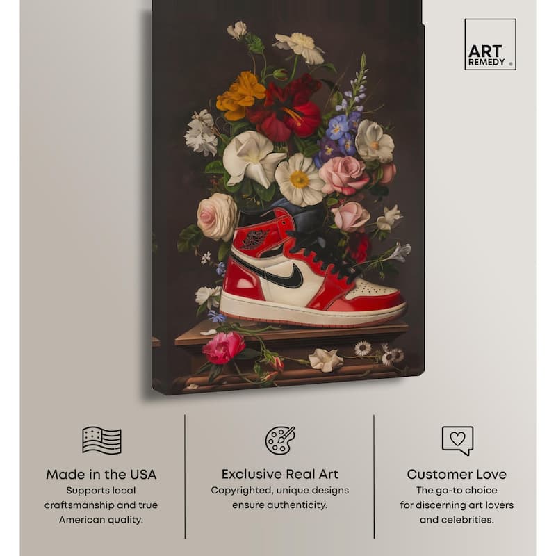Sneaker Bouquet II Canvas by Art Remedy, Gallery Wrapped
