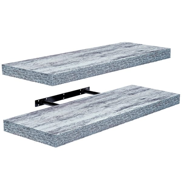 slide 2 of 16, Floating Shelf, Hanging Wall Shelves Decoration Extra Long 24 Inch