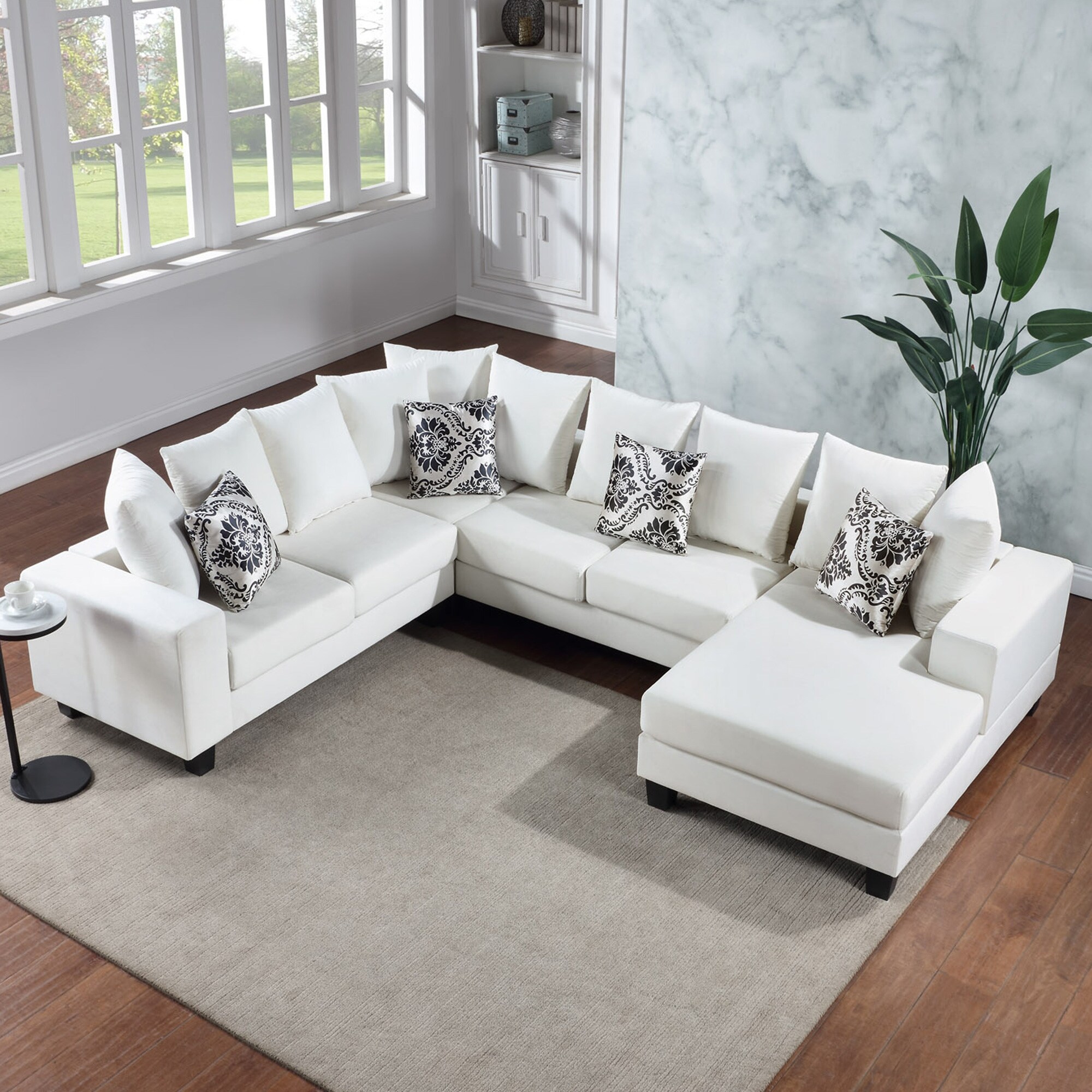 White Bohemian Eclectic Sectional Sofas Bed Bath Beyond