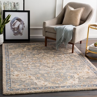 Livabliss Radda Plush Traditional Medallion Area Rug