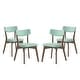 preview thumbnail 16 of 35, Chazz Mid-Century Modern Upholstered Rubberwood Dining Chairs (Set of 4) by Christopher Knight Home