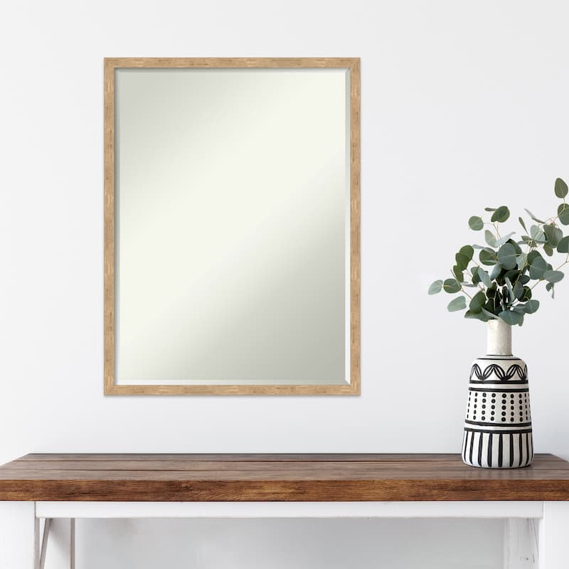Imprint Half-Inch-Bevel Wood Framed Wall Mirror - Glass Size 18x24