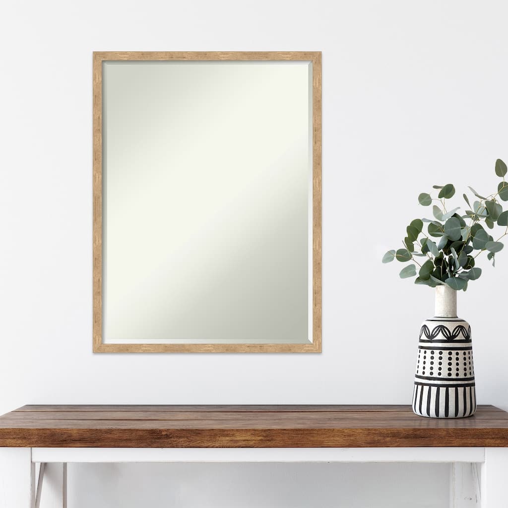 Imprint Half-Inch-Bevel Wood Framed Wall Mirror - Glass Size 18x24