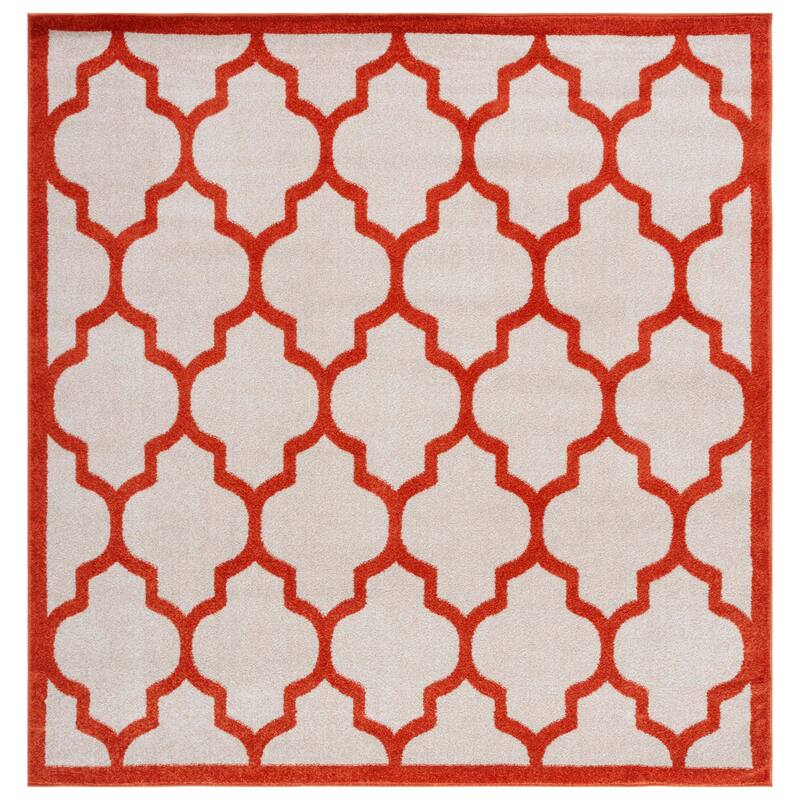 SAFAVIEH Amherst Machi Modern Rug - 7' Square - Beige/Orange