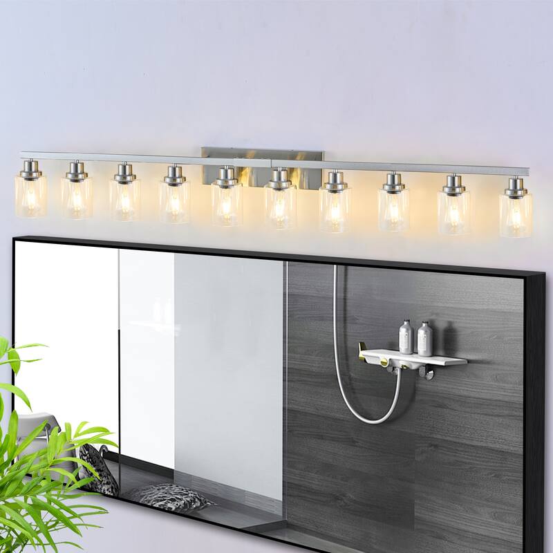 10-Light Vanity Lights for Mirror, 52 inch Modern Bathroom Wall Lighting for Bedroom, Living Room
