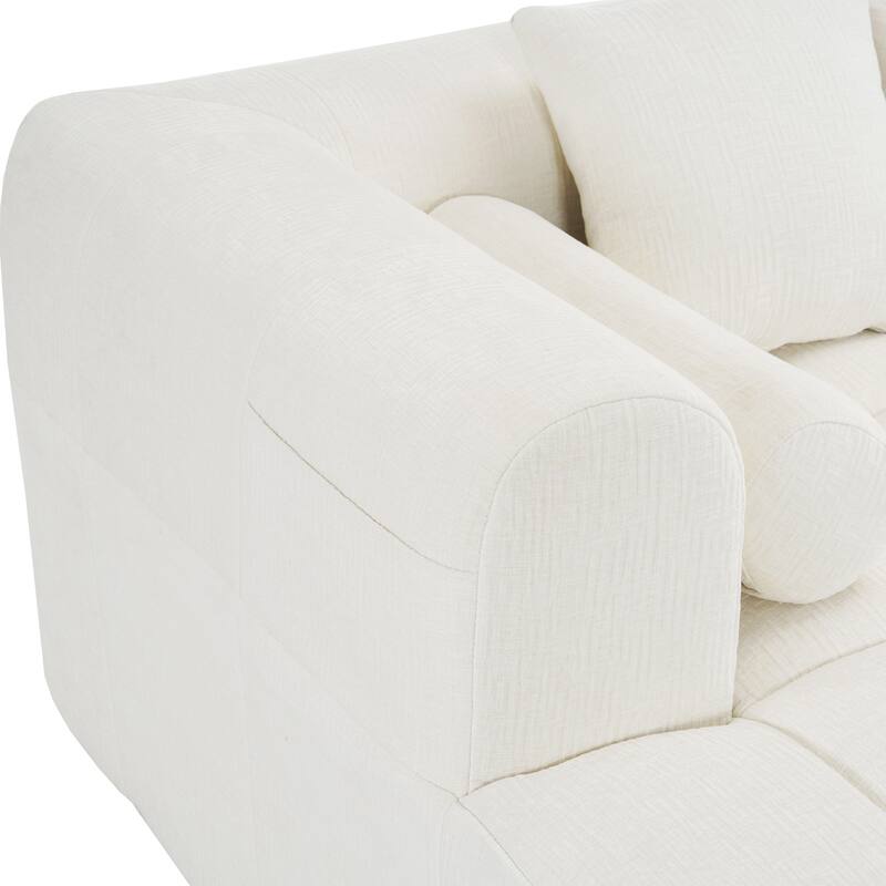 101.2" Chenille Modular Sectional Sofa with Deep Seating, Free-Combined Design and High-Density Foam Construction