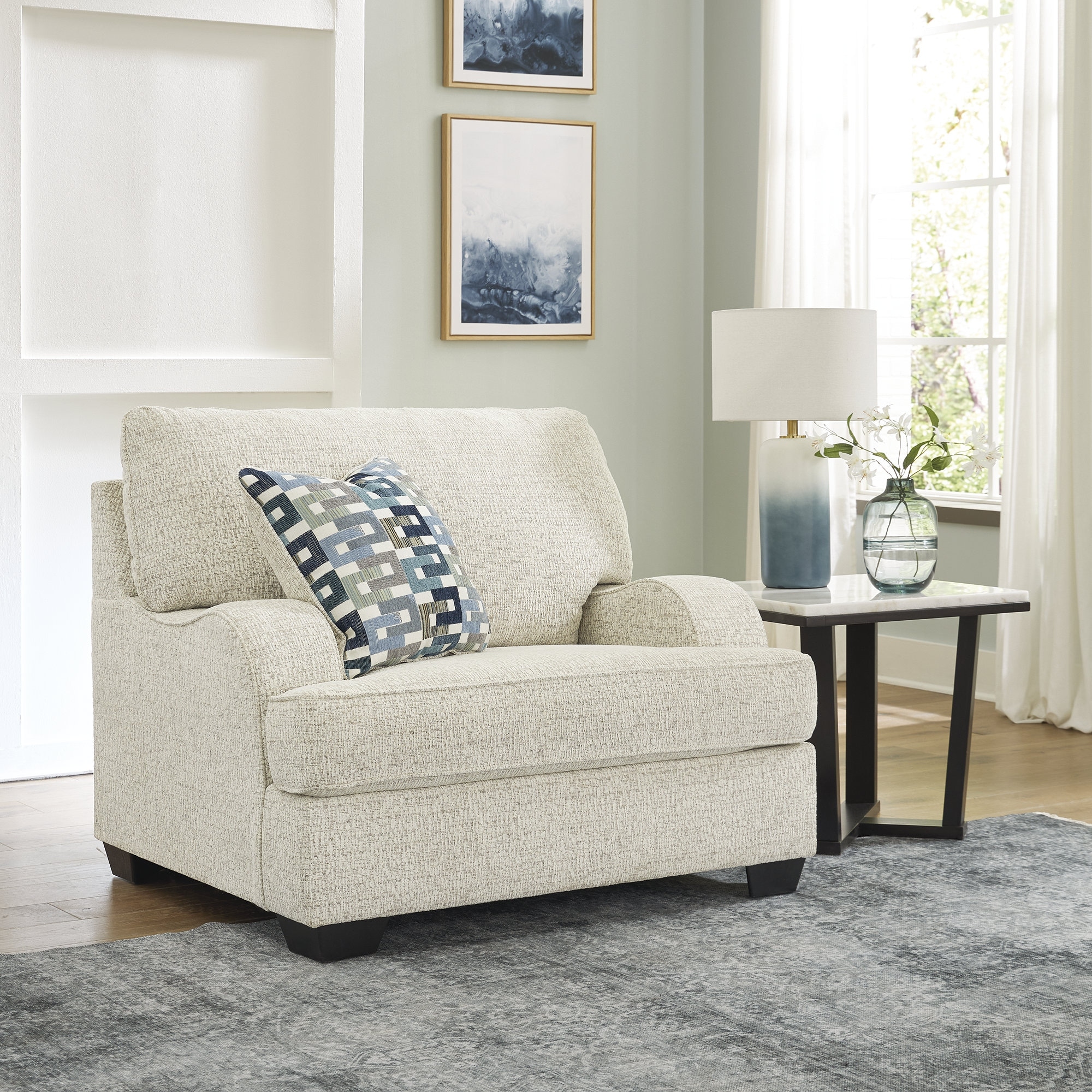Signature Design by Ashley Valerano Beige Oversized Chair 42