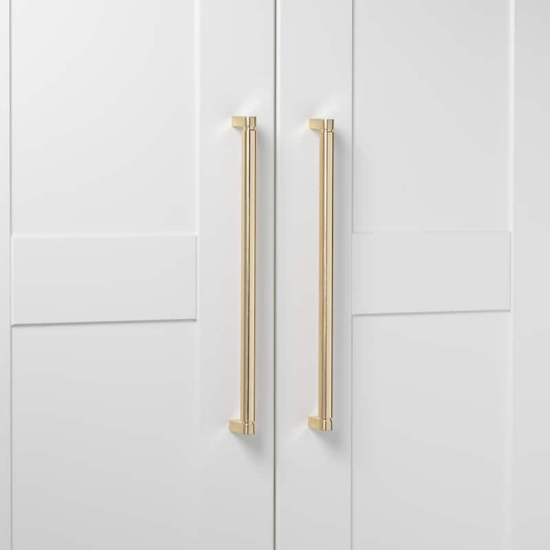 GlideRite 12-5/8 Inch 320mm Center to Center Solid Smooth Cabinet Bar Pull - 4787-320