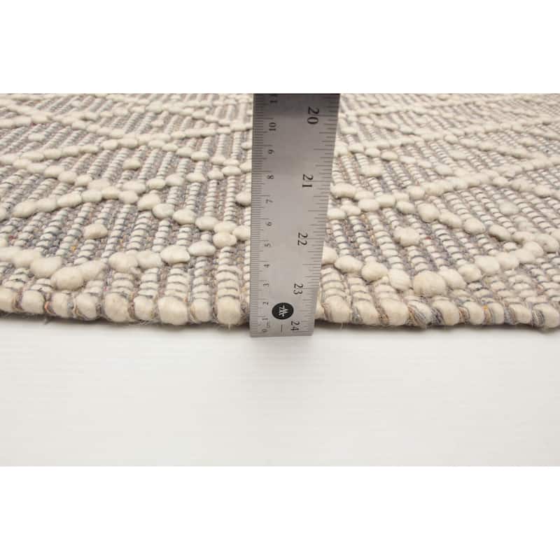 ECARPETGALLERY Braid weave Sienna Taupe Wool Rug - 5'1 x 7'11